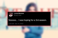 A fan's reaction to HBO Max canceling Love Life (Image via Twitter/Sportskeeda)